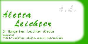 aletta leichter business card